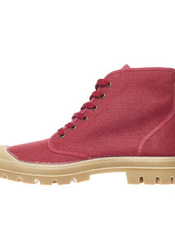 Sleva Dámské vysoké vínové tenisky Explorer z konopné látky